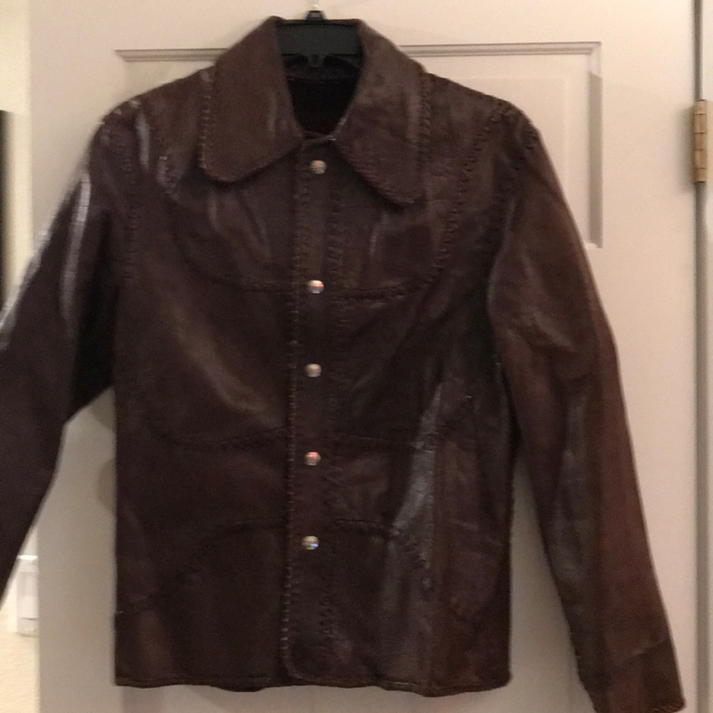 Vintage brown leather jacket